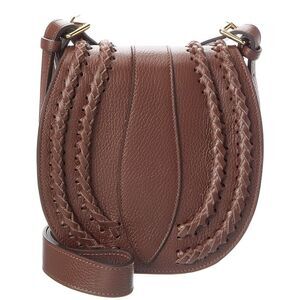 Persaman New York Daisy16 Braided Leather Crossbody, Brown